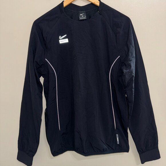 Nike F.C. Woven Midlayer Black Wind Soccer Sweatshirt CT2516-010 Men's S $80 NEW - Picture 2 of 11